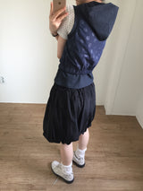 Layered Dot Hoodie Vest (2color)