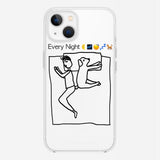 エブリナイト iPhoneケース（ブラック）Ver. ショートヘア