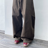 Brown Shadow Wide Pants