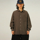 DEE Peach Check Oxford Shirts