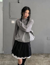 Tech Color Matching High Neck Hood Zip-Up