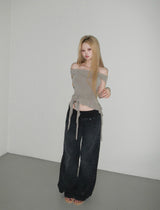 eyelet punch drop top(3 color)