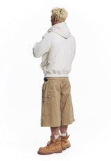 Double Knee Chino 8-Bermuda Pants - Beige