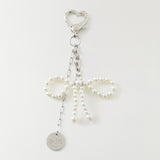 Pearl ribbon keyring