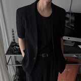 ASCLO Wrinkle Linen Half Sleeve Jacket (2color)