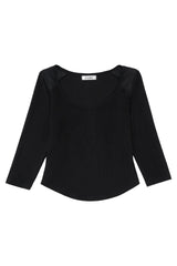 レースUネックTシャツ