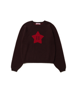 STAR BUTTON KNIT - BROWN