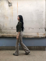 vintage pocket low rise pants