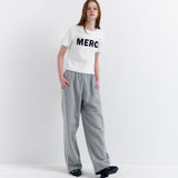 Lace Lining Track Pants_Melange Gray
