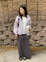 Neiro Cotton Dot Maxi Long Skirt
