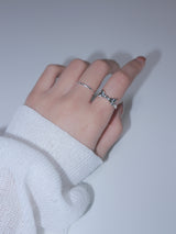 925silver パターンドスリムシルバーリング