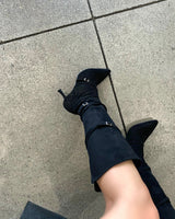 swashy buckle stiletto long boots
