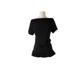 Libby Frill Shirring Off-Shoulder Short Sleeve T-Shirt