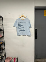 Bonjuhai Letter Semi-Crop Basic Fit Short Sleeve T-shirt 5 Colors