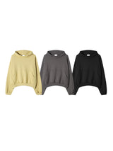 Louis High-Neck Muji Cropped Hoodie 3C