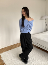 All day semi wide slacks(3color)