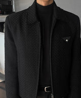 ASCLO Wool Tweed Zip Up Blouson (2color)