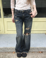 Boy back damage denim pants