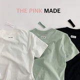 Dojo Basic Label Plain Crop Short Sleeve T-Shirt