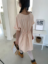 SOFT FLOWER BUTTON DRESS (2C)