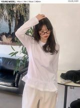 WT レースフリルレイヤードロングスリーブTシャツ (2color)
