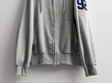 Moco Number Patch Embroidery Overfit Two Way Hooded Zip-Up