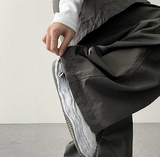 Log banding layered pocket skirt pants