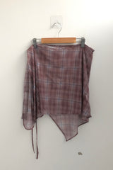 Misty Checkered Layered Skirt