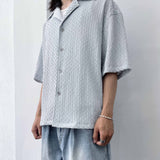 Ice Mist Textured Open Collar Shirt