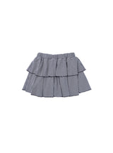 Fluffy double skirt_stripe black