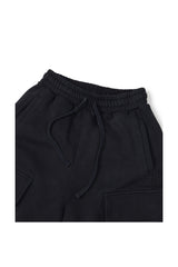 VINTAGE OVER SWEAT SHORTS (BLACK)