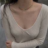 Y2K Colorful Daisy Flower Necklace