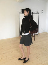 High-neck slim jumper