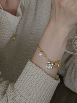 silver925 flower more bracelet GD