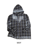 Venish dirty hood check shirt