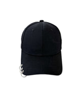 UNISEX フェネックワッペンピアスキャップ ブラック