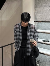 アールシースルーサマーチェックシャツ