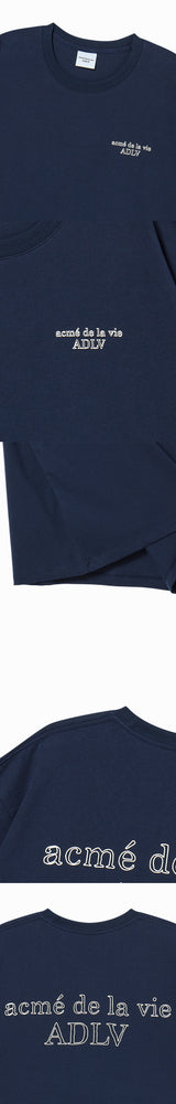 25FW BORDER LINE BASIC LOGO SHORT SLEEVE T-SHIRT DARK NAVY