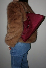 LOOK STITCH SUEDE CHAIN BAG (4COLORS!)