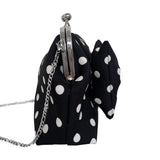 [Black.ver] ミディアムリボンポルカドットフレームバッグ (handmade bag)