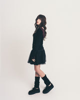 sailor stripe top / black