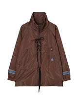LACE UP ANORAK JACKET (BROWN)