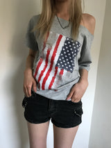 アメリカンフラぐオフショルダーT
