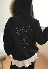 (ライニングブラッシュ)スターリーファーフードジップアップ