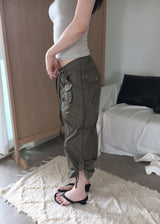 Newmu Low-Rise Cargo String Capri Pants – Lightweight, Soft Cotton Two-Way Wide-Leg Style
