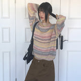 Husson Candy Gradient Boat Neck Knitwear