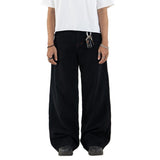H1 Baggy H Embroidered Back Pocket - Black - Celana Jeans