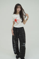 スパークプリントスリムTシャツ [ホワイト]