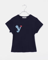 ダティンドットプリンテッドショートスリーブTシャツ