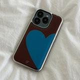 [Epoxy] POP HEART(Brown Sugar) silver bumper case